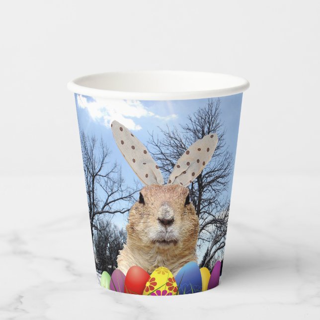 Groundhog April Fool Day Paper Cups (Front)