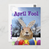 Groundhog April Fool Day Postcard (Front/Back)