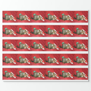 Groundhog Bessie and Red Squirrel Bluster Giftwrap Wrapping Paper
