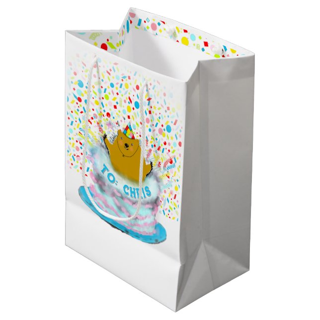 Groundhog Birthday Gift Bag (Front Angled)