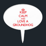 Groundhog Cake Topper<br><div class="desc">Use the search tool at my store to find other Groundhog merchandise. Groundhog products available on tshirts, sweatshirts, kids shirts, infant onsies, stickers, magnets, and much more Groundhog clothing fully customizable to your specifications. If you like what you see, please link to my store (www.zazzle.com/animalshirstore) or email a friend.</div>