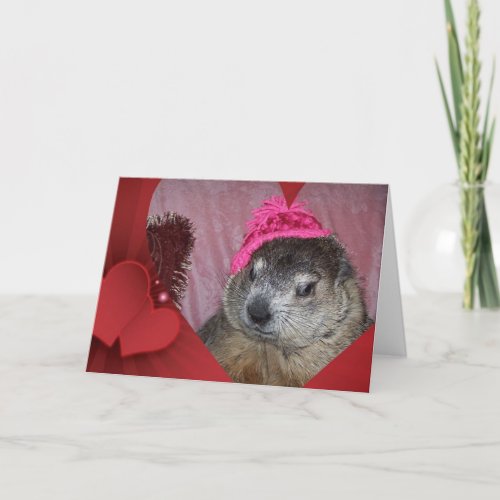 Groundhog Clara Valentines Day Card