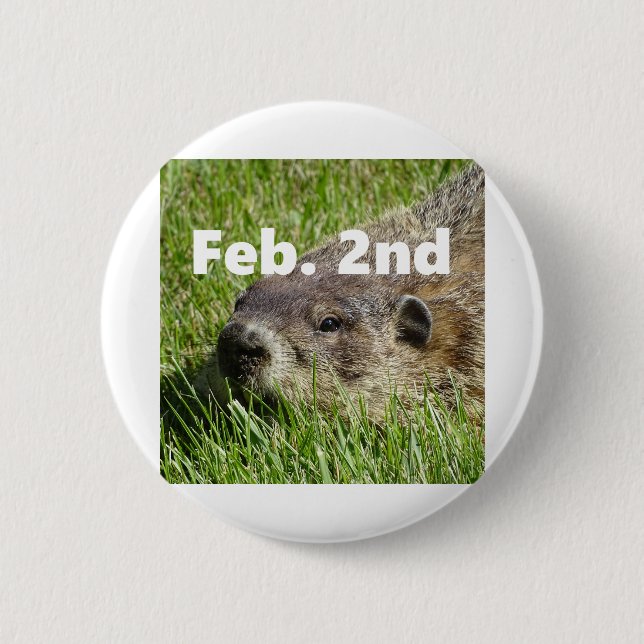 Groundhog close up button (Front)