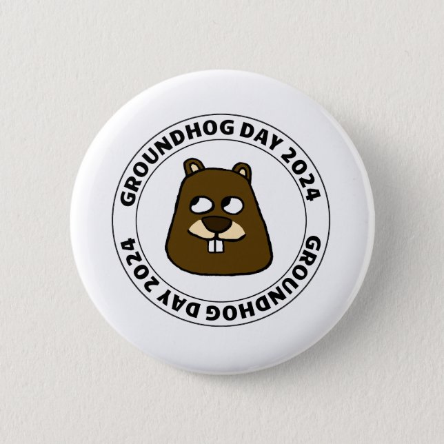 Groundhog Day 2024 Button (Front)