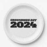 Groundhog Day 2024 Paper Plates