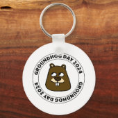 Groundhog Day 2024 with Groundhog face Keychain (Back)