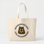 Groundhog Day 2024 with Groundhog face Large Tote Bag