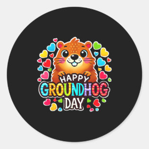 Groundhog Day 2025 Early Spring Prediction Great Classic Round Sticker
