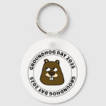 Groundhog Day 2025 with Groundhog face Keychain