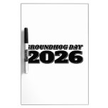 Groundhog Day 2026 Dry Erase Board