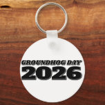 Groundhog Day 2026 Keychain