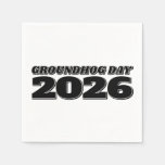Groundhog Day 2026 Napkins