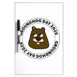 Groundhog Day 2026 with Groundhog face Dry Erase Board