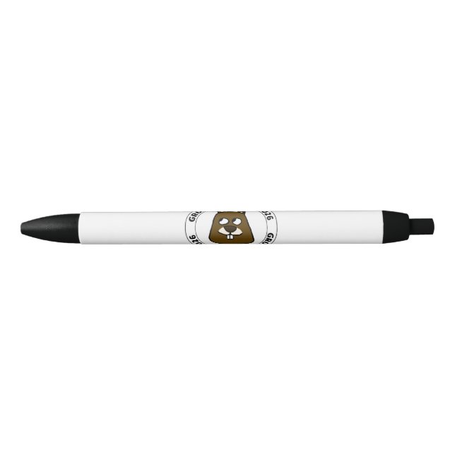 Groundhog Day 2026 with Groundhog face Pen (Front)