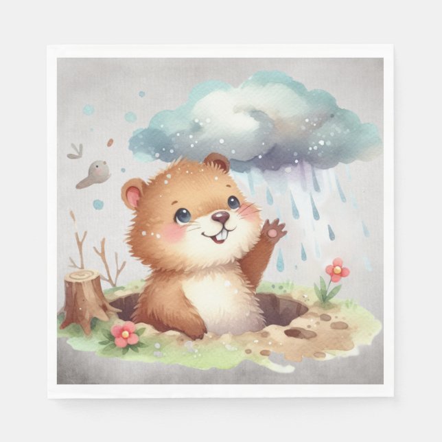 Groundhog day 22 February  Napkins (Front)