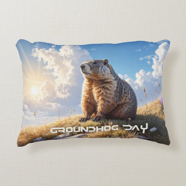 GROUNDHOG DAY ACCENT PILLOW (Front)