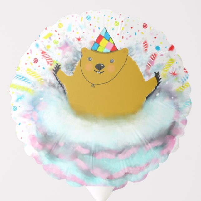Groundhog Day Birthday Balloon (Front)