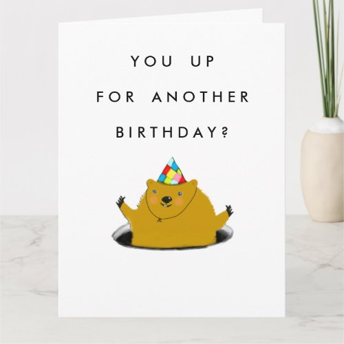 Groundhog Day Birthday Card