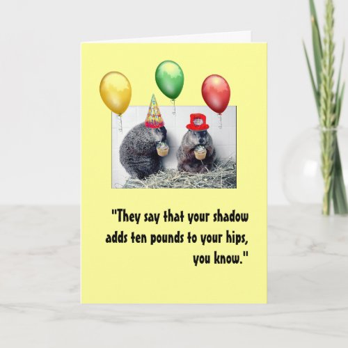 Groundhog Day Birthday Card