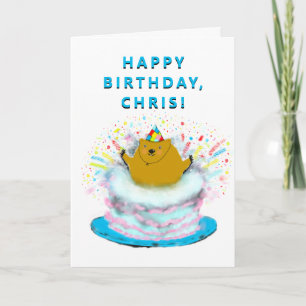 Groundhog Day Birthday Card
