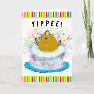 Groundhog Day Birthday Card