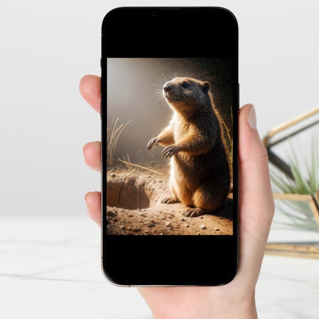 Groundhog  Day Birthday Card (Front Digital)