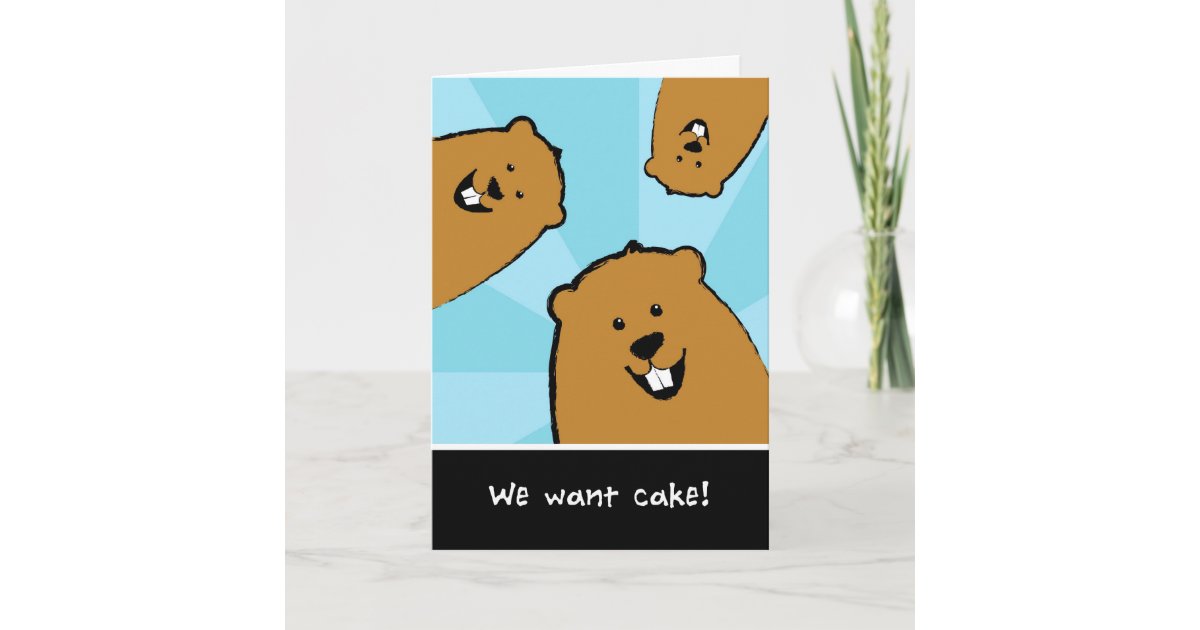 Groundhog Day Birthday Card Searching For Cake Zazzle Com