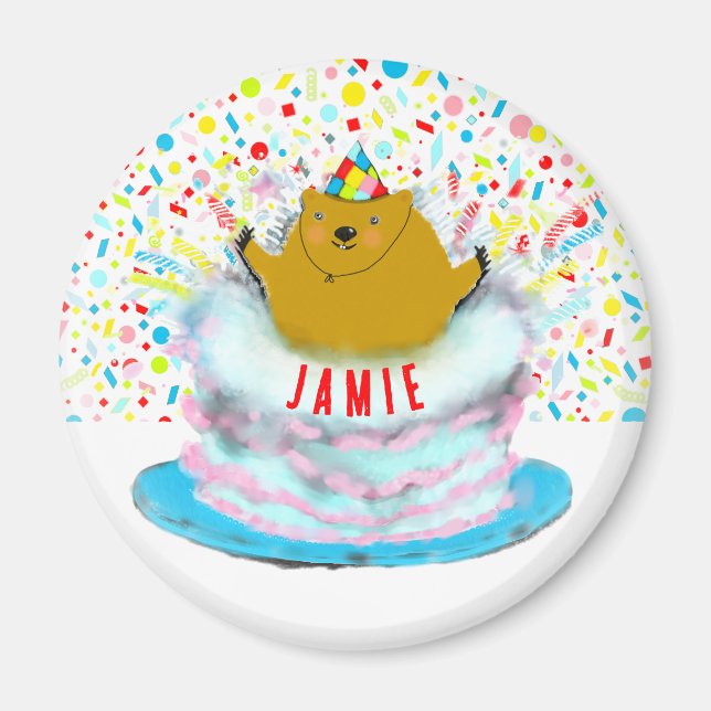 Groundhog Day Birthday Magnet (Front)