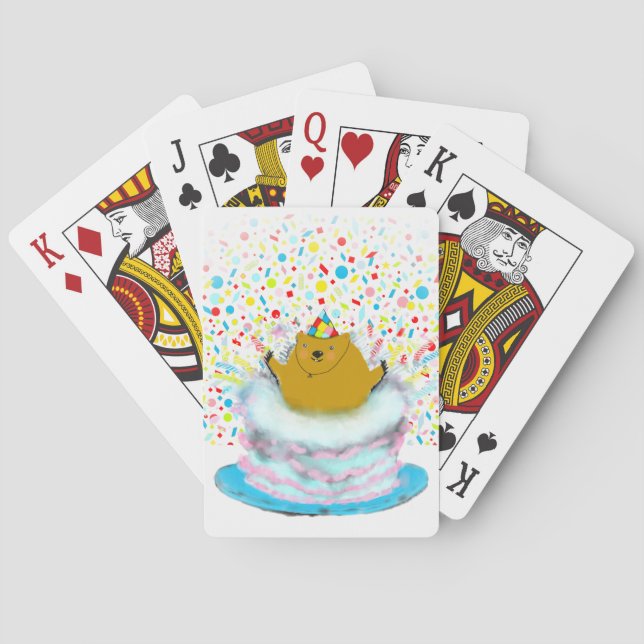 Groundhog Day Birthday Poker Cards (Back)