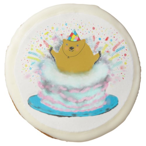 Groundhog Day Birthday Sugar Cookie