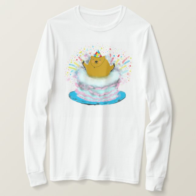 Groundhog Day Birthday T-Shirt (Design Front)