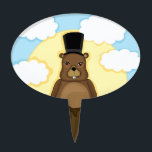 Groundhog day cake topper<br><div class="desc">Groundhog day design</div>
