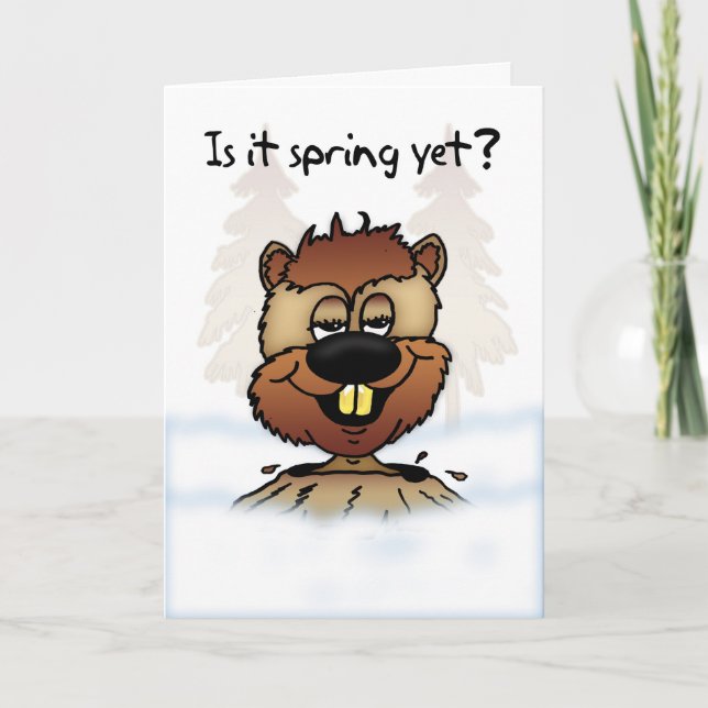 Groundhog Day Card - Is It Spring Yet? (Front)