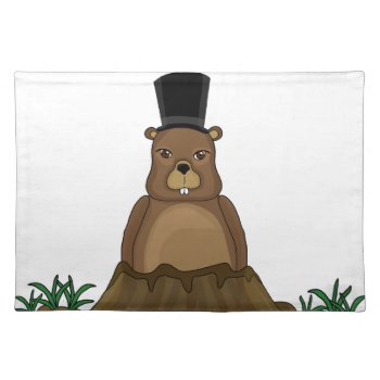 Groundhog Day - Cartoon Style Placemat by Moma_Art_Shop at Zazzle