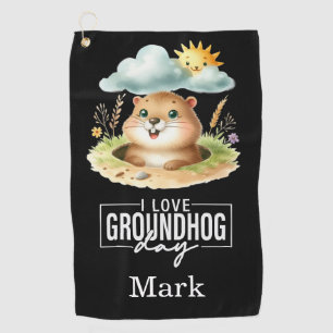 Groundhog Day Celebrate Punxsutawney Golf Towel