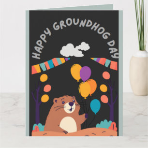 Groundhog Day Celebration: Shadow or Shine? Card