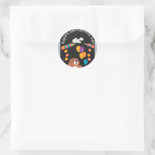 Groundhog Day Celebration: Shadow or Shine? Classic Round Sticker