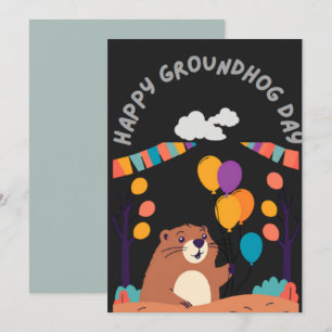 Groundhog Day Celebration: Shadow or Shine? Thank You Card
