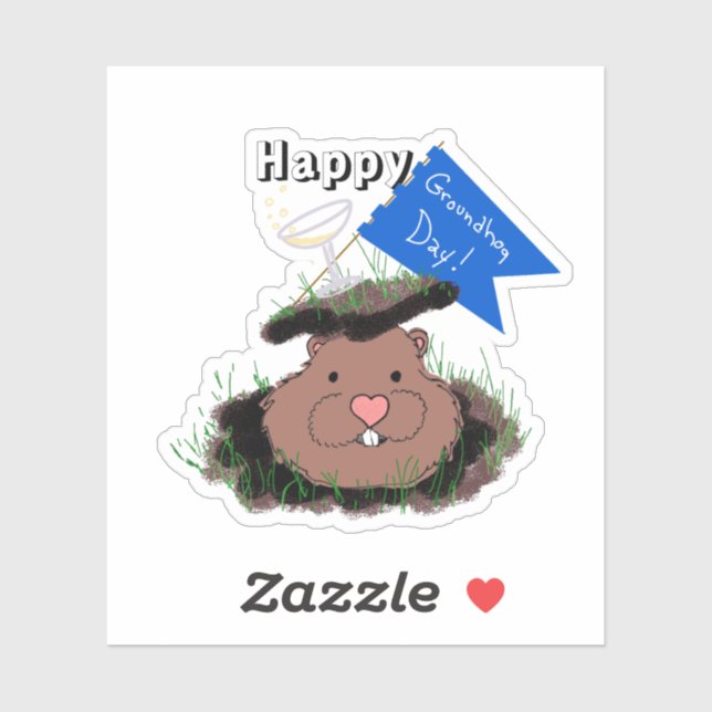 Groundhog Day Celebration Sticker (Sheet)