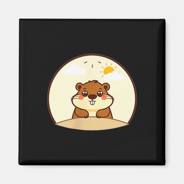 Groundhog Day Emblem  Magnet (Front)