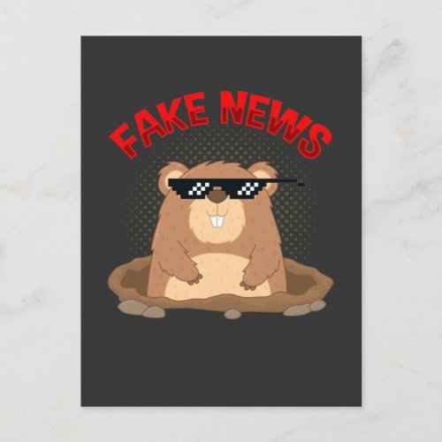 Groundhog Day Fake News Pennsylvania Punxsutawney Postcard