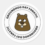 Groundhog Day Fanatic Classic Round Sticker