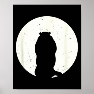 Groundhog Day Full Moon Groundhog  Poster