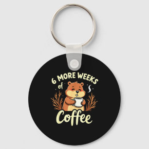 Groundhog Day Funny Spring Prediction Weather Fore Keychain