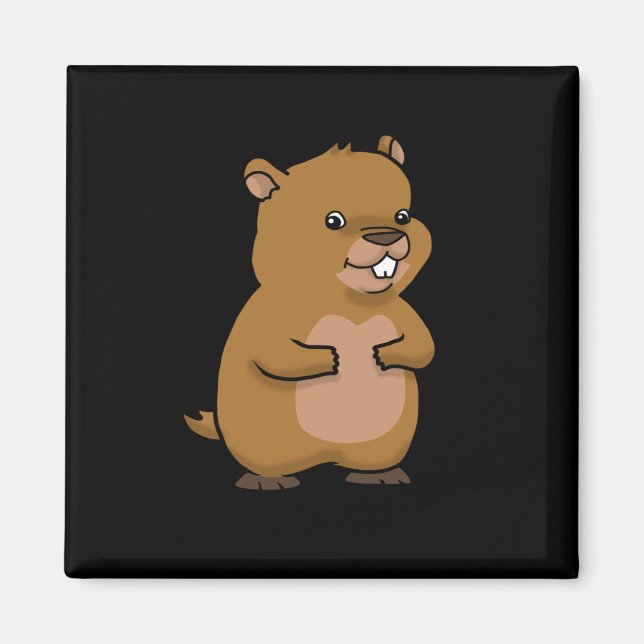 Groundhog Day Gift Men Women Groundhog Magnet (Front)