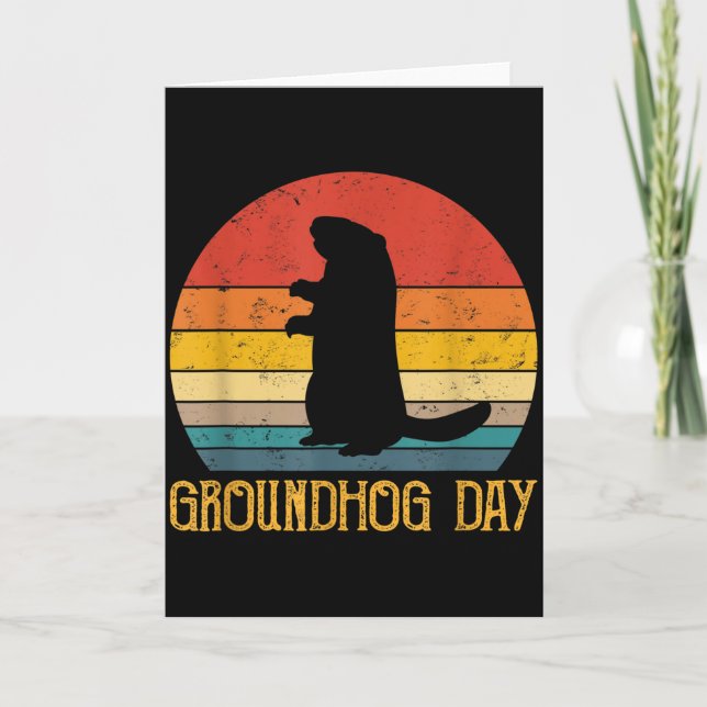 Groundhog Day Groundhogs Funny Rodent Animal Lover Card (Front)