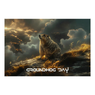 GROUNDHOG DAY - HAPPY GRIUNDHOG DAY POSTER