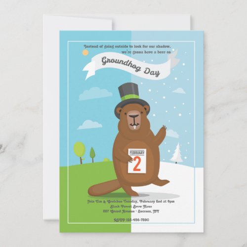 Groundhog Day Invitation