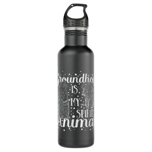 Groundhog Day is My Spirit Animal February 2nd Bir Stainless Steel Water Bottle