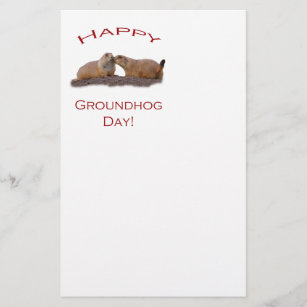 Groundhog Day Kiss Stationery